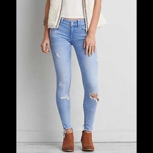 frayed bottom jeggings